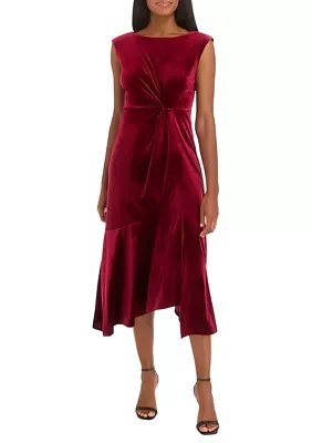 Women's Sleeveless Velvet Sheath Dress