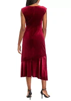 Women's Sleeveless Velvet Sheath Dress