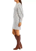 Women's Puff Sleeve Sweater Dress