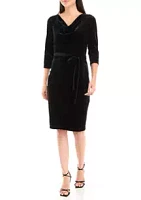 Gabby Skye Occasion Women's Cowl Neck Velvet Dress