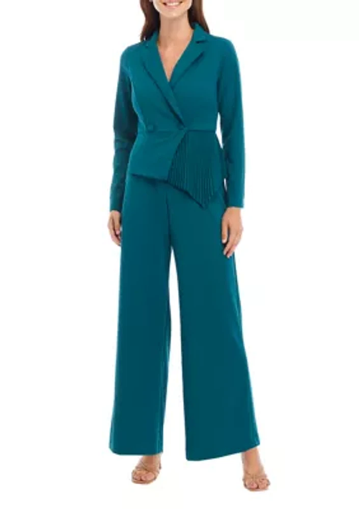 Women's V-Neck Collared Jumpsuit