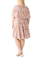 Plus Ditsy Floral Midi Dress