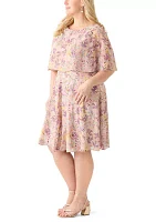 Plus Ditsy Floral Midi Dress