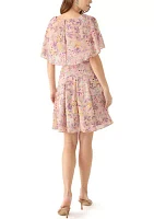 Women's Floral Printed Fit and Flare Dress