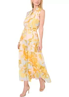 Women's Sleeveless Printed Maxi Dress