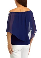 Women's Off-the-Shoulder Chiffon Top