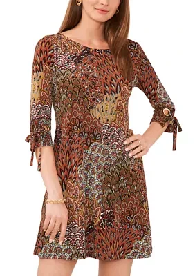 Women's Abstract Printed A-Line Dress