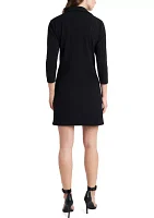 Women's Grommet Pocket Solid Dress