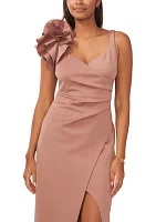 Women's V-Neck Rosette Gown