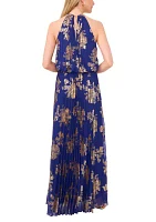 Women's Chiffon Pleated Gown