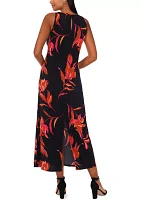 Women's Sleeveless Floral Printed Maxi Dress