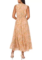 Women's Sleeveless Paisley Print Maxi Dress