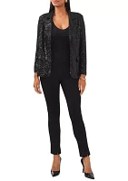 Women's Notch Collar Sequin Blazer