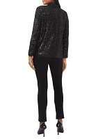 Women's Notch Collar Sequin Blazer