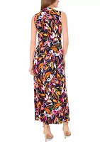 Women's Sleeveless Printed Maxi Dress