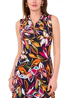 Women's Sleeveless Printed Maxi Dress