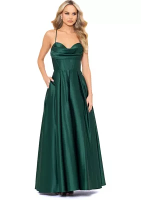 Women's Solid Sleeveless Gown