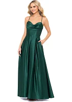 Women's Solid Sleeveless Gown