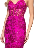 Women's Sleeveless Sequin Gown