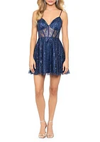 Women's Shimmer Fit and Flare Dress