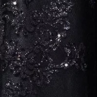 Women's Sleeveless Satin Sequin Gown