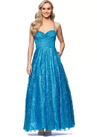 Women's Sleeveless Sequin Gown