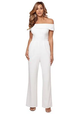 Women's Off The Shoulder Scuba Crepe Jumpsuit