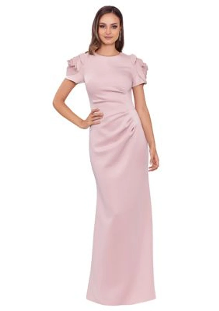 Women's Puff Sleeve Slim Gown