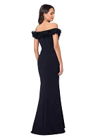 Women's Off the Shoulder Solid Gown