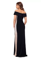 Women's Off the Shoulder Embellished Gown