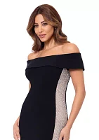 Women's Off the Shoulder Embellished Gown