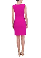 Women's Boat Neck Scuba Dress