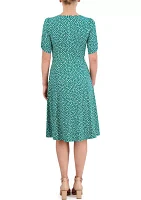 Women's Short Sleeve Dot Print Dress