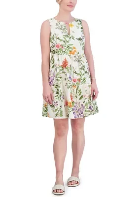 Women's Sleeveless Floral Printed Dress