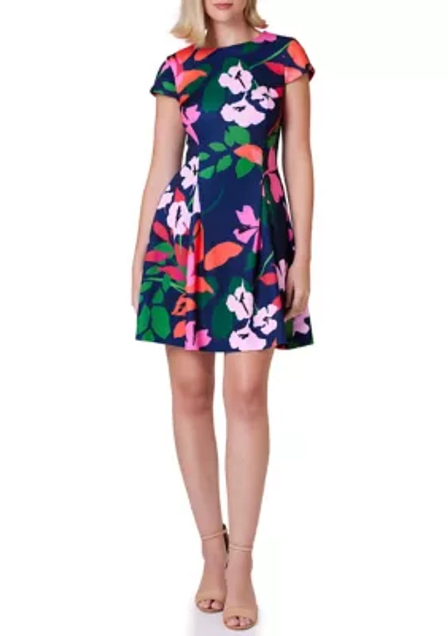 scuba flare dress Fit and Flare Slope Scuba Dress Black / Small main image 0