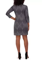 Women's Glitter Knit Sheath Dress