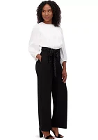 Women's Two Tone Belted Jumpsuit