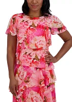 Women's Flutter Sleeve Floral Print Dress