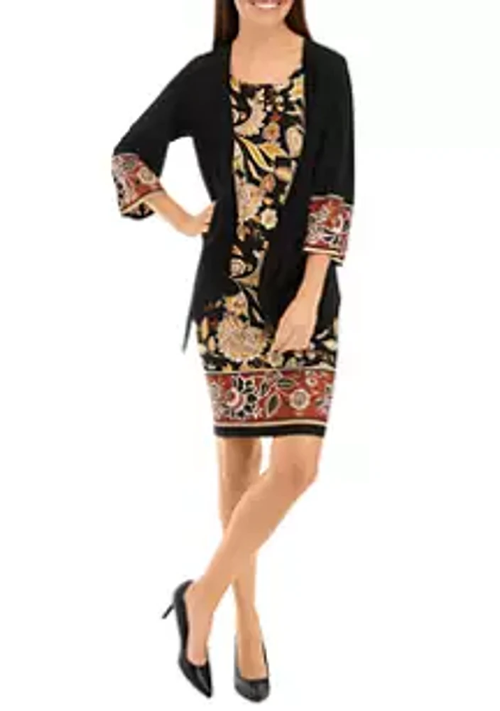 Sandra Darren Women's Paisley Print Jacket Dress