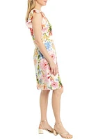 Women's Flutter Sleeve Floral Printed Dress