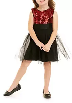 52seven Toddler Girls Sequin & Tulle Party Dress