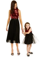 Toddler Girls Sequin & Tulle Party Dress