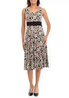 Women's Floral Print Dress with Jacket