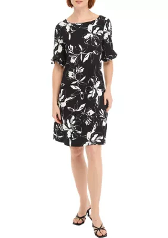 Women's Floral Printed A-Line Dress