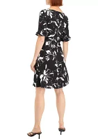 Women's Floral Printed A-Line Dress