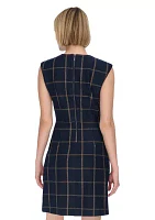 Women's Sleeveless Geometric Print Fit and Flare Dress