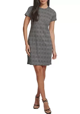 Women's Short Sleeve Printed A-Line Dress