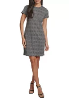 Women's Short Sleeve Printed A-Line Dress