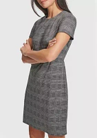 Women's Short Sleeve Printed A-Line Dress