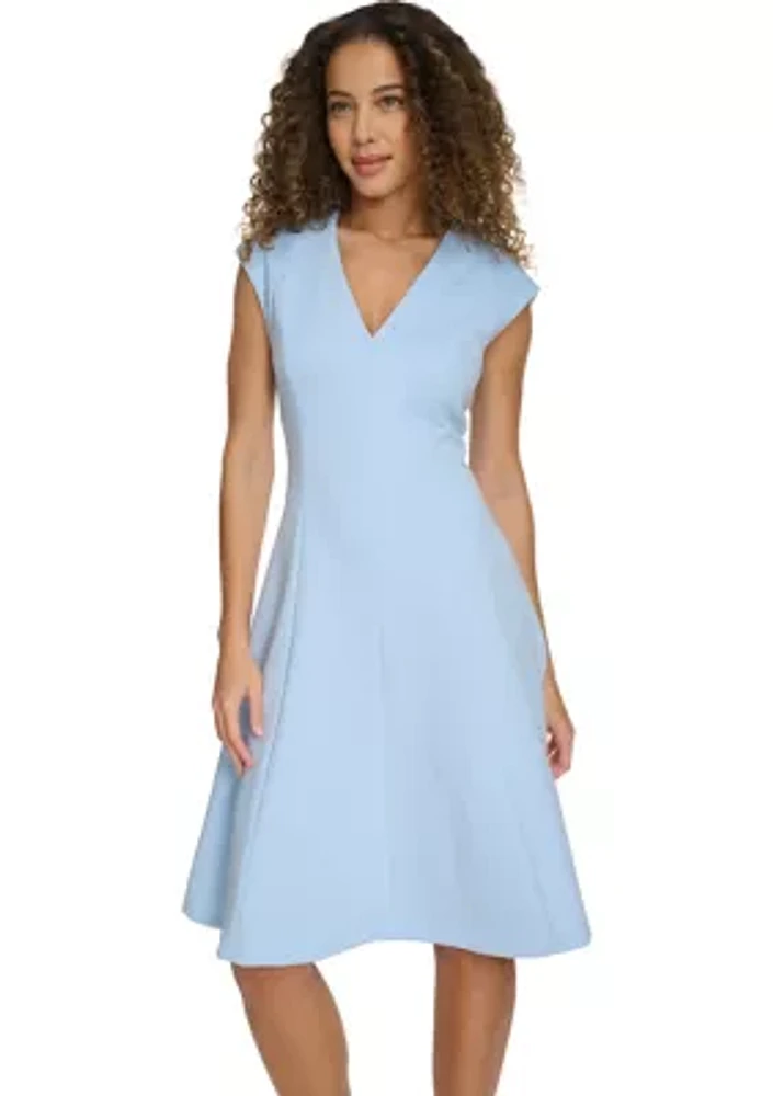 Women's Solid V-Neck Dress